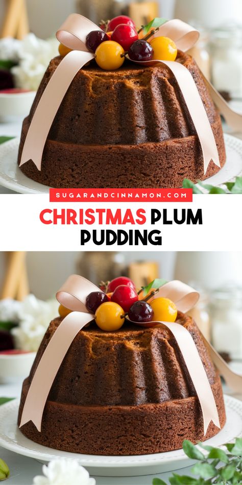 Bring the magic of Christmas to your table with a delicious Plum Pudding! 🎄🥮 This timeless recipe combines fruits, nuts, and warm spices for a cozy dessert. Whether you're hosting or gifting, this pudding is sure to impress. Save this pin for a taste of tradition! Plum Pudding Recipe Traditional, Dried Plum Recipes, Prune Pudding, Plums Recipes Dessert, Plum Pudding Recipe, Classic Holiday Desserts, Cocktail Cupcakes, Easy Pudding Recipes, Starbucks Egg Bites