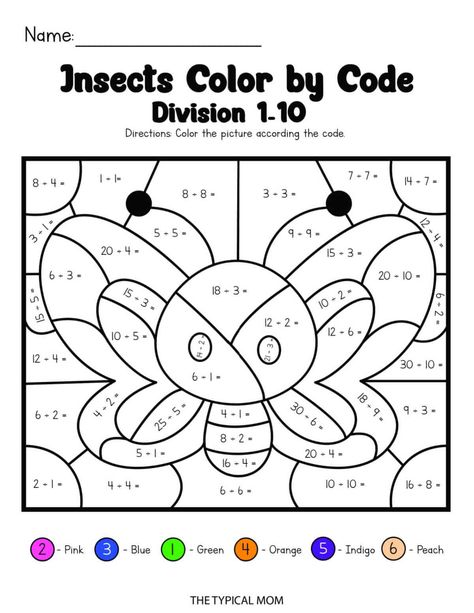 Free division color by number educational worksheets are here. Second or third grade coloring pages with math problems they can practice. Third Grade Math Worksheets Free, 3rd Grade Math Worksheets Free Printable, Math Worksheets Division, Division Color By Number, Third Grade Math Worksheets, Coloring By Numbers, Kindergarten Addition Worksheets, Math Addition Worksheets, Maths Resources