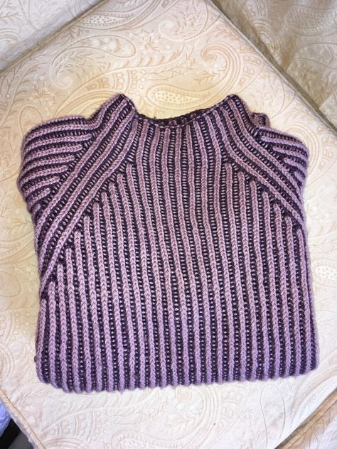 Brioche mock neck sweater. My pattern. Knit Brioche Sweater, Subversive Knitwear, Brioche Sweater, Brioche Knit, Crochet Pullover Pattern, Knitwear Details, Free Dobby, Brioche Knitting, Knitting Patterns Free Sweater