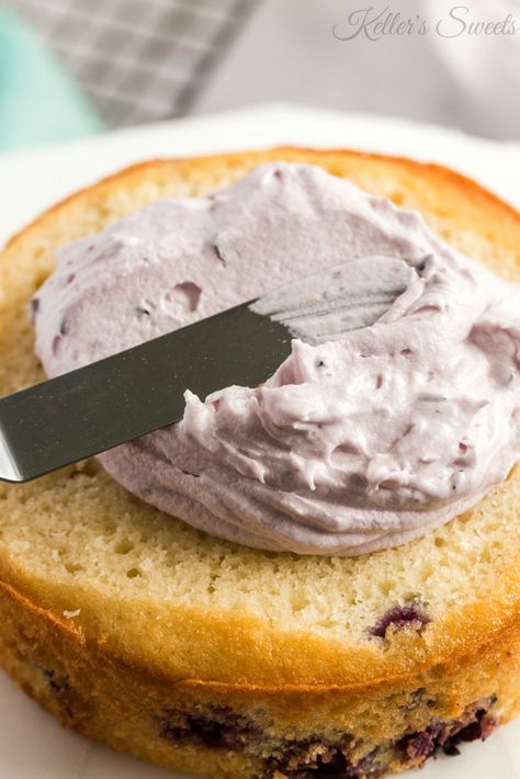 Blueberry Frosting Buttercream, Blueberry Birthday Cake, Homemade Blueberry Cake, Blueberry Layer Cake, Blueberry Birthday, Blueberry Buttercream, Moist Blueberry Cake, Healthy Blueberry Cake, Blueberry Cake Mix