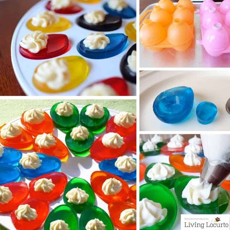 Jello Easter Eggs are a fun and easy jiggler treat for kids! Try these fun edible crafts this year for your Easter holiday or brunch. #easter Jello Easter Eggs, Easter Food Appetizers, Gluten Free Puff Pastry, Easter Appetizers, Easter Snacks, Jello Desserts, Edible Crafts, Jello Recipes, Easter Holiday