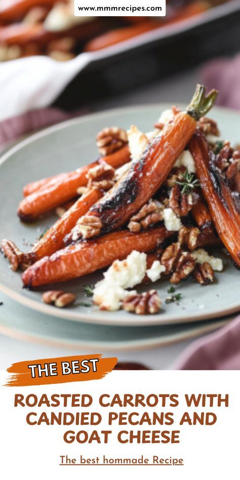 Transform your Thanksgiving table with roasted carrots topped with candied pecans and creamy goat cheese! This veggie side dish brings together savory, sweet, and tangy flavors to make an unforgettable holiday side. Serve it with your favorite Thanksgiving recipes and watch it become a new favorite! Save for holiday inspiration! Carrots And Goat Cheese, Roasted Carrots With Goat Cheese, Carrots With Goat Cheese, Small Family Dinner, Balsamic Glazed Carrots, Caramelized Carrots, Thanksgiving Recipe Ideas, Carrots Side Dish, Thanksgiving Dish