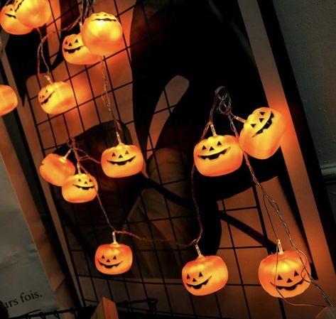 KAILEDI Halloween String Lights, LED Pumpkin Lights, Holiday Lights for Outdoor Decor,2 Modes Steady/Flickering Lights(20 One Pumpkin Lights, 9.8 feet) (Pumpkin) Entryway Garden, Halloween Led Lights, Halloween String Lights, Halloween Decor Diy, Light Up Pumpkins, Flickering Lights, Indoor String Lights, Glass Centerpieces, Autumn Lights