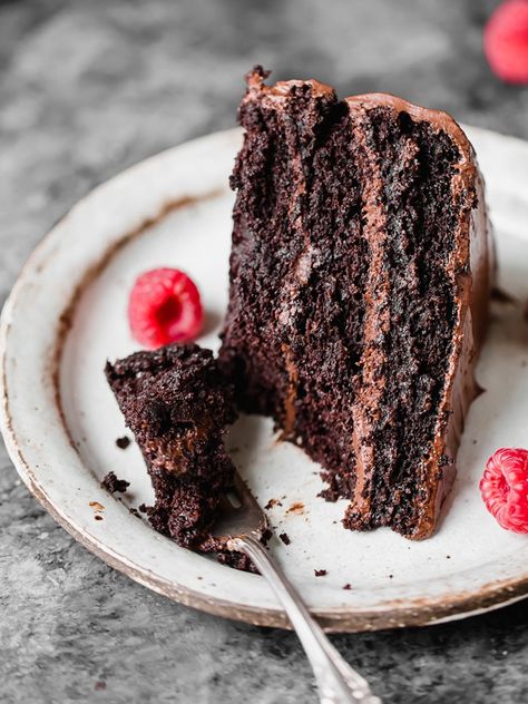 The Best Paleo Chocolate Cake Recipe | Ambitious Kitchen Gluten Free Chocolate Cake Recipe, Paleo Chocolate Cake, Paleo Cake, Gluten Free Chocolate Cake, Desserts Cake, Cake Frosting Recipe, Dairy Free Chocolate Chips, Ambitious Kitchen, Pasta Primavera