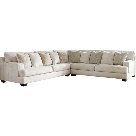 Signature Design By Ashley Rawcliffe 3 Pc. Sectional With Laf Sofa And Raf Sofa | Sofas & Couches | Furniture & Appliances | Shop The Exchange Rawcliffe Sectional, Bright Furniture, Sectional With Ottoman, 3 Piece Sectional, Sectional Sofas, Mattress Store, Reclining Sectional, Love At First, Toss Pillows