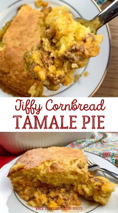 Jiffy Mexican Cornbread, Cornbread Tamale Pie, Tamale Pie Recipe, Jiffy Cornbread Recipes, Marinated Artichoke Hearts, Mexican Cornbread, Super Easy Dinner, Tamale Recipe, Tamale Pie