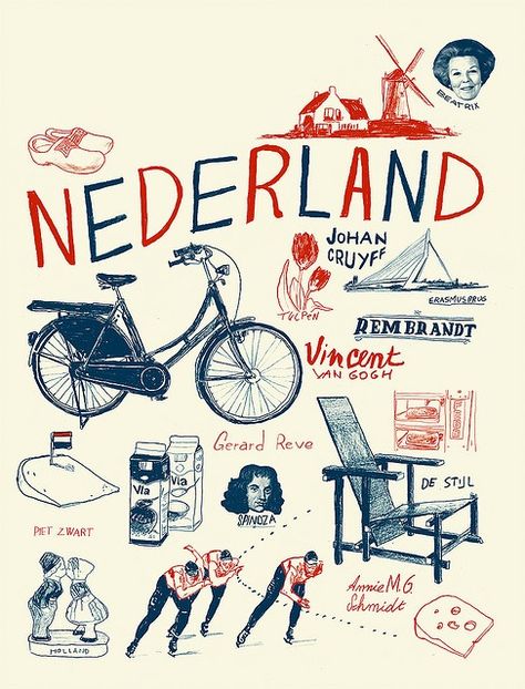 . Dutch Illustration, Dutch Aesthetic, Netherlands Poster, Dutch Netherlands, Dutch People, Mother Tongue, Dutch Art, Holland Netherlands, Dutch Girl