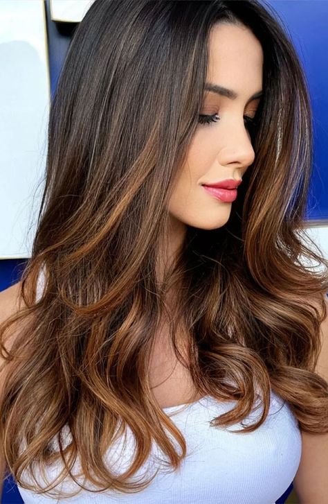 48. Ombre Espresso Trendy autumn hair colour ideas to rock this autumn invites you to embrace the beauty of the season and make a... Hair Inspiration Brunette, Fall Balayage Hair, Autumn Hair Colors, Fall Hair Inspiration, Espresso Hair, Highlights 2023, Rich Brunette Hair, Espresso Hair Color, Fall Balayage