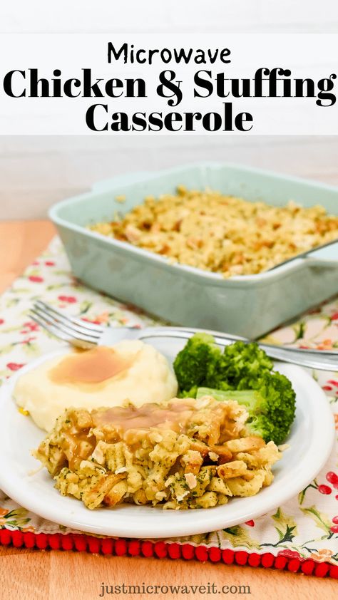 Microwave Casserole Recipes, Microwave Chicken Breast, Microwave Chicken Recipes, Dorm Meals, Chicken Breast Casserole Recipes, Christmas Dinner Recipes Easy, Chicken Breast Casserole, Microwave Meals, Chicken Stuffing Casserole