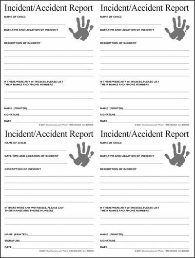 Nursery Incident/Accident Form Church Nursery Organization, Church Nursery Decor, Infant Nursery, Family Ministry, Nursery Preschool, Daycare Forms, Incident Report, Church Nursery, Kids Ministry