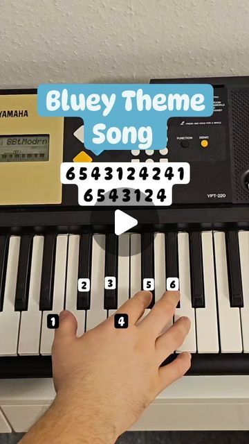 Keyboard Piano Songs Letters, Bluey Theme Song Sheet Music, Bluey Theme Song Piano, Simple Piano Songs, Easy Piano Songs With Letters, Bluey Theme Song, Piano Songs With Letters, Keyboard Songs, Sophia Lauren