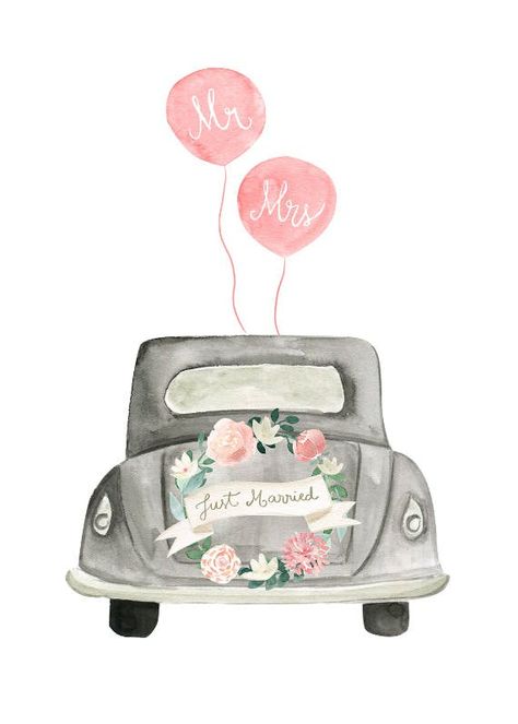 Vintage wedding car - Free Wedding Congratulations Card | Greetings Island Wedding Car Illustration, Congratulations Wedding Card, Vintage Wedding Car, Car Cards, Car Wedding, Vintage Car Wedding, Wedding Congratulations Card, Card Greetings, Greetings Island