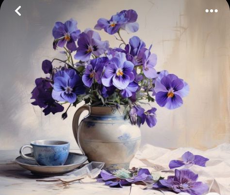 Purple Flower Vase, Purple Flowers In Vase, Assemblage Art Dolls, Small Flower Arrangements, Purple Vase, Vintage Flowers Wallpaper, Flowers In A Vase, Flower Purple, Still Life Flowers