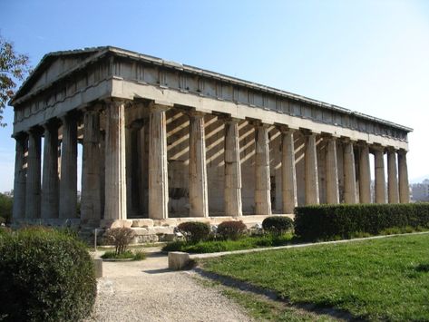 Hephaestus Temple, Athens Temple Of Hephaestus, Ancient Greek Theatre, Ancient Athens, Travelling Europe, Greek Temple, Ancient Greek Art, Ancient Greek Architecture, Summer Girl, Ancient Temples