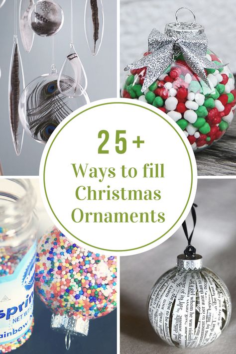 Diy Christmas Baubles, Clear Plastic Ornaments, Clear Christmas Ornaments, Clear Ornaments, Idea Room, Homemade Ornaments, Ornament Ideas, Christmas Ornaments Homemade, Christmas Ornament Crafts