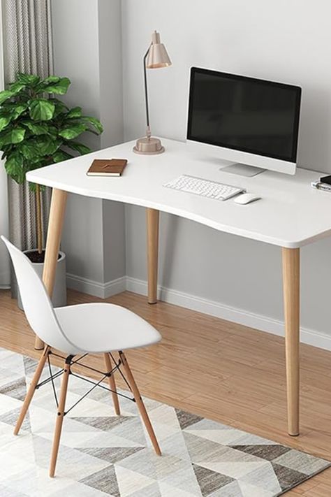 The cutest minimal home office setup!

Writing Desks for Home Office, Wood Computer Desk, Modern Simple Style Home Office Gaming Desk, Basic Writing Table for Small Spaces, Laptop Computer Table, Study Desk with Solid Legs Minimal Computer Desk, Minimalist Computer Desk, Desks For Home Office, Home Office Wood, Minimal Home Office, Minimal Desk Setup, Home Office Gaming, Office Wood, Minimal Desk