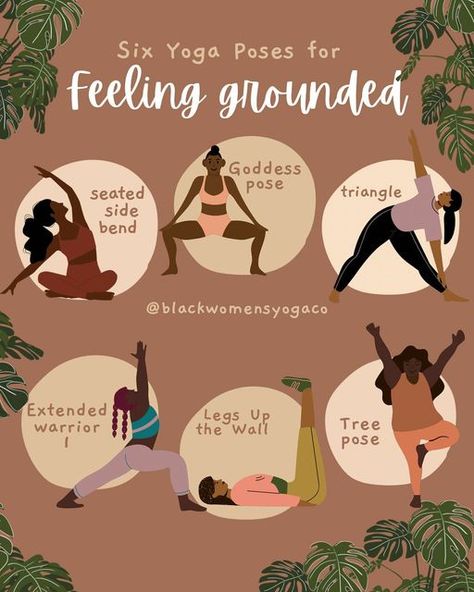 Meditation For Black Women, Grounding Poses Yoga, Instagram Yoga Poses, Yoga Poses Black Women, Grounding Yoga Flow, Grounding Yoga Poses, Yoga Content Ideas, Yoga Black Women, Afro Yoga