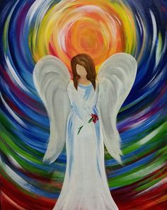 Easy Acrylic Painting on Pinterest | Acrylic Paintings, Wine ... Easy Christmas Drawings, Angel Paintings, Christmas Paintings On Canvas, Angel Artwork, Angel Drawing, Paint Nite, Simple Canvas Paintings, Angel Painting, Angels Among Us