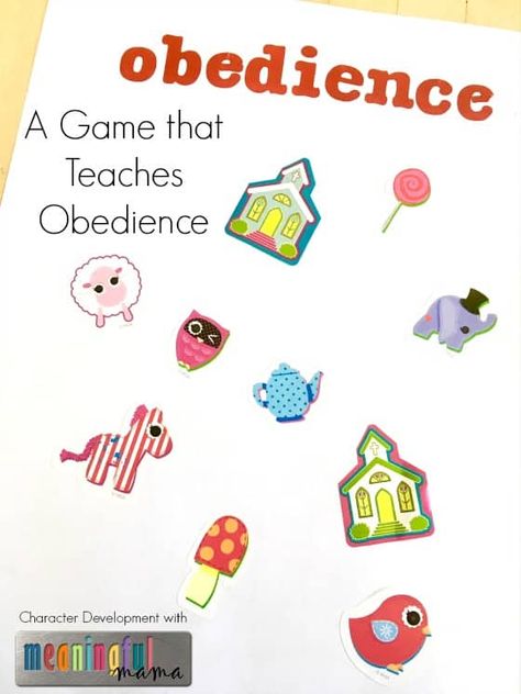 The Obedience Game - Character Development Series Teaching Obedience, Bible Class Activities, Character Lessons, Sunday School Games, Preschool Bible Lessons, Building Character, Church Games, Sunday School Classroom, Mind Reading