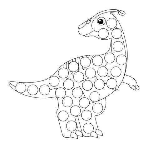 Dinosaur Dot Art, Dinosaur Dot Marker Printables, Dino Activities For Preschool, Dinosaur Worksheets Preschool, Dinosaur Preschool Activities, Marker Coloring Pages, Dinosaur Sheets, Dinosaur Crafts Preschool, Dinosaur Worksheets