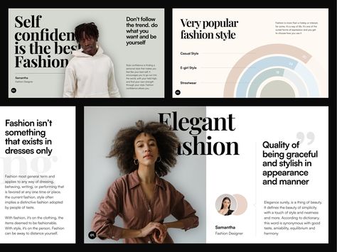 Fashion Pitch Deck by Paperpillar on Dribbble E Girl Style, Ux Design Mobile, Directory Design, Information Architecture, Learning Design, Design Jobs, Pitch Deck, Custom Fonts, Job Opening