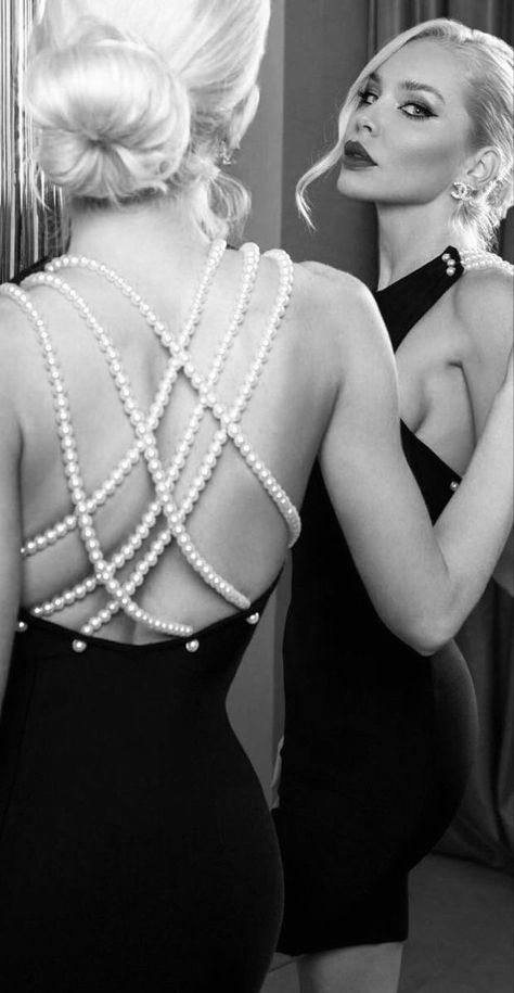 Dorothy Draper, Love Her, Backless Dress, Black And White