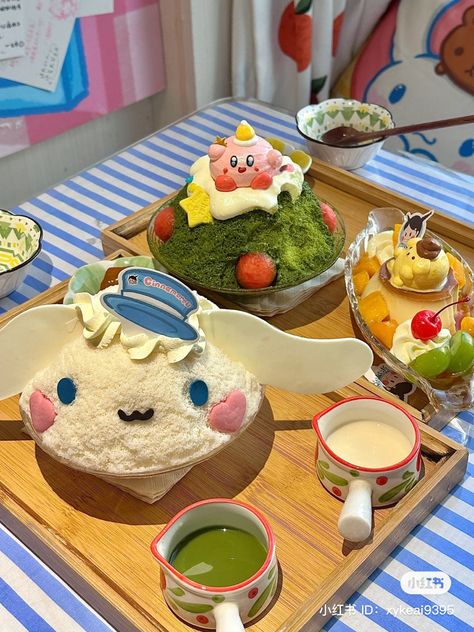 Sanrio Food, Kawaii Dessert, Kawaii Cooking, Cute Snacks, Cute Food Art, Sanrio Cinnamoroll, Food Drinks Dessert, Kawaii Food, Japan Food