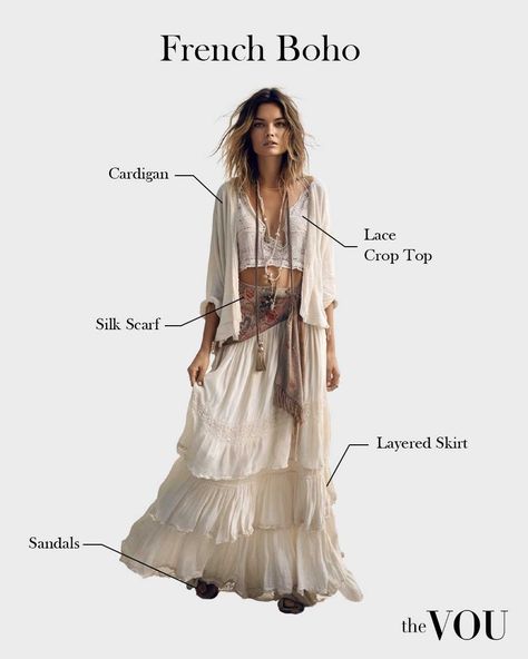 25 Types of Boho Styles - Most Popular and Trendy Desert Style Fashion, Bohemian Style Shoes, Bohemian Outfits Summer, French Boho, Dystopian Fashion, Stile Boho Chic, Moda Hippie, Look Boho Chic, Boho Chique