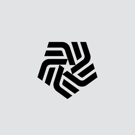 Star Mark by Brenden Goodcuff @goodcuffdesign - LEARN LOGO DESIGN ⬇️⬇️ @learnlogodesign @learnlogodesign - Want to be featured next? Follow us and tag #logoinspirations in your post Pentagon Logo, Draplin Design, Abstract Logo Design, Dynamic Logo, Energy Logo, Learning Logo, Trendy Logos, Soccer Logo, Abstract Logo