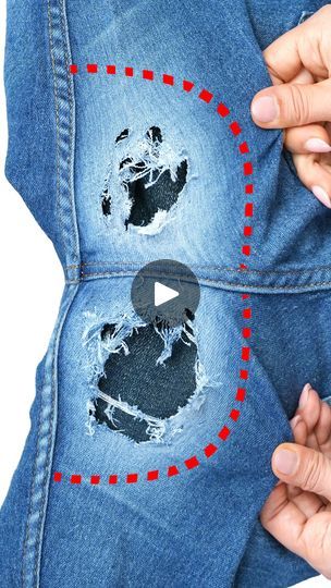 274K views · 2.6K reactions | Unique Repairing idea! How to fix a hole in jeans invisibly! Miarti 🧵✂️ | Unique Repairing idea! How to fix a hole in jeans invisibly! Miarti 🧵✂️ | By Miarti - Wiederverwendung | Facebook How To Patch Holes In Jeans, Patching Holes In Clothes, Patch Hole, Frayed Jeans, Jeans Button, Fix It, Ripped Jeans, Favorite Shirts, Piece Of Clothing