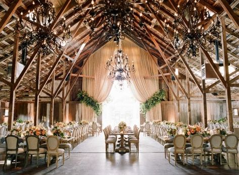 Santa Lucia Preserve, Barn Wedding Reception, Barn Parties, Country Barn Weddings, Barn Wedding Decorations, Wedding Barn, Country Barn, Elegant Table Settings, Santa Lucia