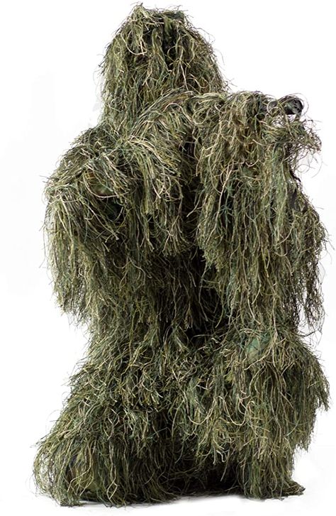 Amazon.com : VIVO Ghillie Suit Camo Woodland Camouflage Forest Hunting 4-Piece + Bag : Sports & Outdoors Hunting Suit, Tactical Suit, Ghillie Suits, Ghillie Suit, Hunting Camouflage, Camouflage Outfits, Camo Fashion, Woodland Camo, Hunting Jackets