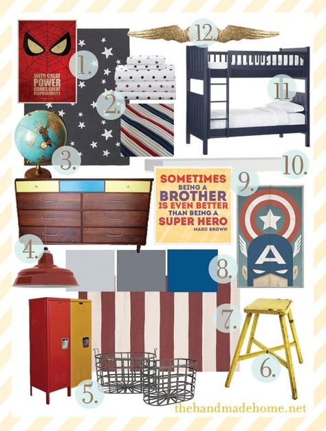 Superhero Bedroom, Big Boy Bedrooms, Superhero Room, Shared Room, Room Redo, Boy Bedroom, Big Boy Room, Boys Bedrooms, Boy's Bedroom