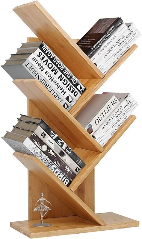 Desk Bookcase Display Book Rack 4 Tier Tree Bamboo Shaped Counter Top Bookcase Organizer Table Storage Adjustable Freestanding for Home Office and Living Room. Free returns. Tree Bookcase, Wooden Book Stand, Desktop Bookshelf, Tree Bookshelf, Bookcase Organization, Bookshelf Organization, Corner Bookshelves, Small Bookshelf, Book Rack