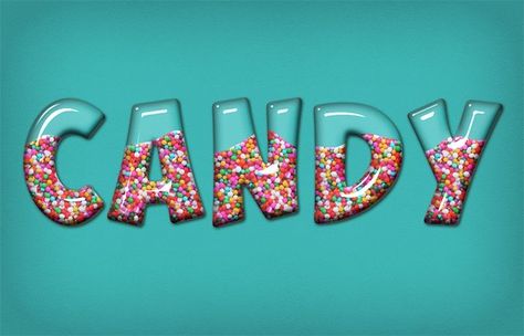 Candy Typography, 3d Tipografi, Photoshop Tutorial Text, Candy Text, Candy Letters, Winter Fonts, Candy Background, Text Tutorial, Candy Logo