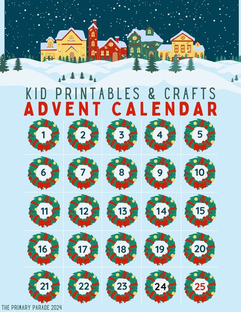 Download this digital free advent activity calendar and come back daily for tons of printable activities and crafts for kids to do this Christmas season. Advent Calendar Printable Free For Kids, Make Your Own Advent Calendar For Kids, Classroom Advent Calendar Ideas, Free Printable Advent Calendar For Kids, Preschool Advent Activities, Advent Calendar Printable Free, Advent Preschool, Classroom Advent Calendar, Advent Ideas For Kids