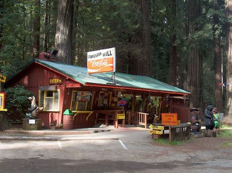 Confusion Hill! California Tourist Attractions, Slasher Summer, Town Aesthetic, California Redwoods, Humboldt County, Family Entertainment, Aesthetic Images, Gravity Falls, Northern California