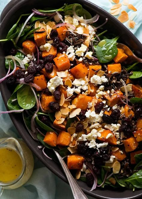 Salad Cobb, Sweet Potato Salad Recipe, Recipe Tin Eats, Tin Eats, Wild Rice Salad, Cooking Wild Rice, Sweet Potato Salad, Sweet Potato Spinach, Recipetin Eats