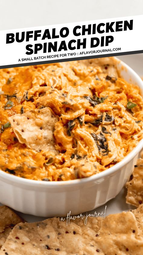 Buffalo Spinach Dip, Buffalo Chicken Spinach Dip, Chicken Spinach Dip Recipes, Chicken And Spinach Dip, Spinach Chicken Dip, Recipe For Buffalo Chicken Dip, Buffalo Ranch Chicken Dip, Spinach Appetizers, Spinach Quesadilla