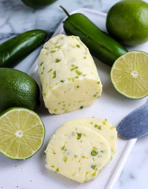 Jalapeno Butter Recipe, Flavored Butter Recipes, Butter Recipes Homemade, Compound Butter Recipe, Honey Butter Recipe, Lime Butter, Flavored Butter, Cinnamon Butter, Compound Butter