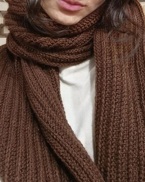 ✨ Little brown muffler ✨ . . . . . . . . . . . . . . . . . . . . . . . . . . #crocheting #crochet #crochetmuffler #brown #handmade #crochetinspiration Brown Crochet Scarf, Muffler Crochet, Crochet Muffler, Chunky Crochet Scarf, Brown Scarf, Brown Scarves, Chunky Crochet, Crochet Scarves, New Hobbies