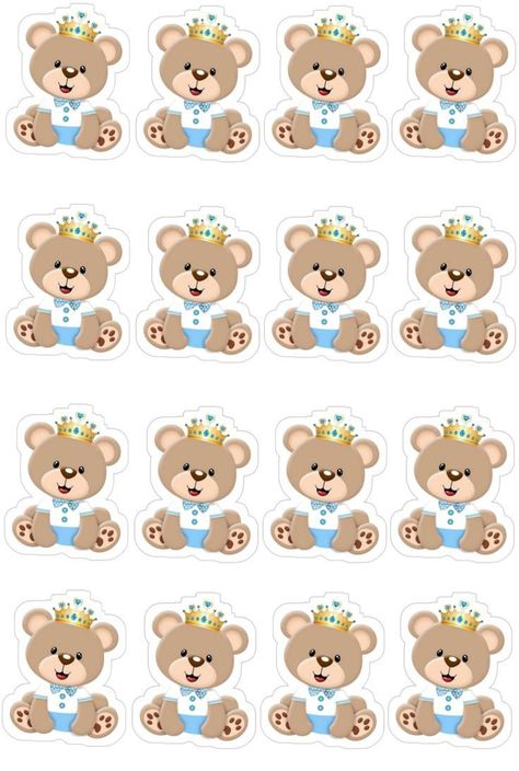 Baby Shower Oso, Moldes Para Baby Shower, Baby Birthday Card, Baby Shower Sweets, Baby Messages, Happy Birthday Kids, Idee Babyshower, Teddy Bear Party, Cake Image