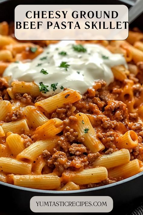 This Cheesy Ground Beef Pasta Skillet is the perfect one-pan dinner! Packed with seasoned ground beef, tender pasta, and gooey cheese, it’s a meal the whole family will devour. Ready in under 30 minutes, this hearty dish is ideal for busy weeknights or casual gatherings. Try it tonight and savor the flavor!

#GroundBeefRecipes #OnePotMeals #CheesyPasta #FamilyDinner #EasyDinnerIdeas Skillet Meals Pasta, Elbow Pasta Recipes Ground Beef, Pasta Dishes Recipes Ground Beef, Skillet Pasta Recipes Ground Beef, One Pot Pasta Ground Beef, Pasta With Beef Recipes, Pasta With Ground Beef Recipes, Skillet Meals Ground Beef, Recipes With Ground Beef And Pasta