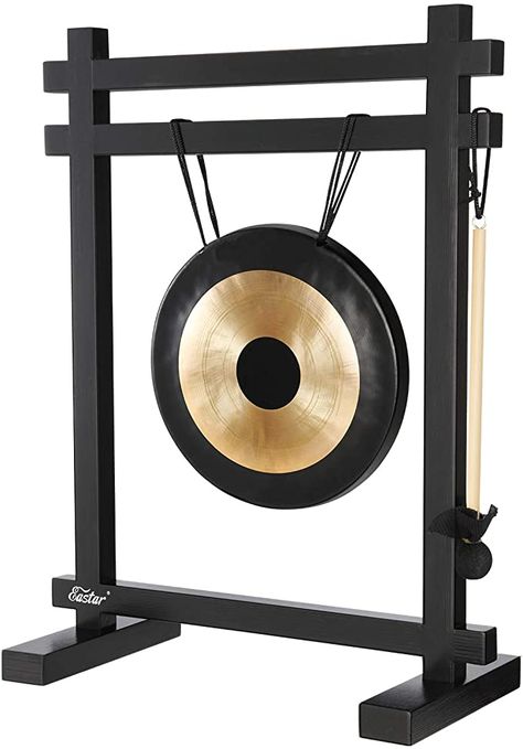 Amazon.com: Eastar Gong Desk Gong Instrument Large Gong Desk Chime Meditation Gong Percussion Instruments with Mallet Desktop Gong Table Chime Black/Bronze : Musical Instruments Japanese Wedding Theme, Patron Bottle, Music And The Brain, Chinese New Year Design, Philippine Art, Chinese Decor, Percussion Instruments, Gongs, Black Dots