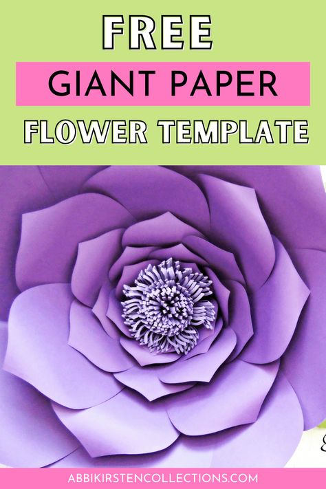 Free giant paper flower template by Abbi Kirsten Collections. Create large paper flower with these free paper flower SVG files and PDF printable templates. Large Paper Flower Template, Free Paper Flower Templates, Giant Paper Flowers Template, Giant Paper Flower, Flower Svg Files, Large Paper Flowers, Paper Flower Template, Giant Paper Flowers, Giant Flowers