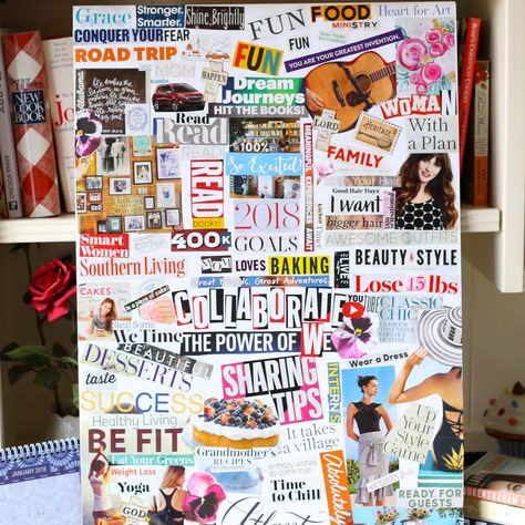 Have you ever wanted to create a vision board? Let me show you how to do it yourself (DIY) in 5 easy steps. (If you’re in a hurry, you can scroll all the way down for the 5 easy steps.) Here’s the vision board I made for my 2018 goals. I’m really happy with how...Read More Dream Poster Board Ideas, Vision Poster Board, Vision Board Poster Ideas, Kids Vision Board, Vision Board Themes, Creative Vision Boards, Online Vision Board, Vision Boarding, Vision Board Diy