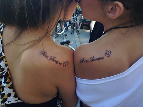 28 SUPER Copy-Worthy Friendship Quote Tattoos For You & Your BFF Friendship Quotes Tattoos, Best Friend Tattoos Quotes, Friendship Tattoo Quotes, Friendship Quote Tattoos, Best Friend Quote Tattoos, Best Friend Tattoo Quotes, Distance Tattoos, Sister Tattoos Quotes, Mum Tattoos