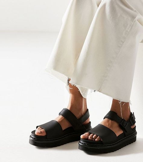 Dr. Martens Voss Black Leather Sandals Voss Sandals, Dr Martens Voss, Dr Martens Sandals, Doc Martens Style, Doc Martens Outfit, Doc Martens Boots, Camila Morrone, Sunday Style, Army Boots