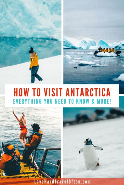 How to visit Antarctica - ULTIMATE guide on how to travel to Antarctica! Trip To Antarctica, Cruise To Antarctica, Antartica Travel, Antarctica Trip, Travel Antarctica, Antarctica Photography, Antarctica Activities, Antarctica Expedition, Antarctica Cruise