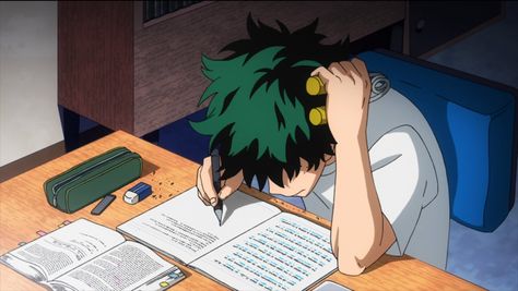 Boku no Hero Academia Studying Gif, Book Gif, Study Gift, Character Study, Cartoon Gifs, Izu, Anime Gifts, Aesthetic Gif, Izuku Midoriya